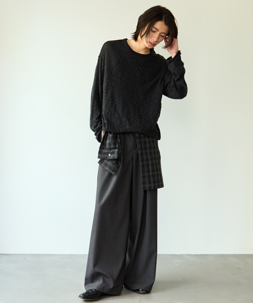 SINSSスラックス SINSS スラックス Two tuck wide straight slacks / 2タックワイド