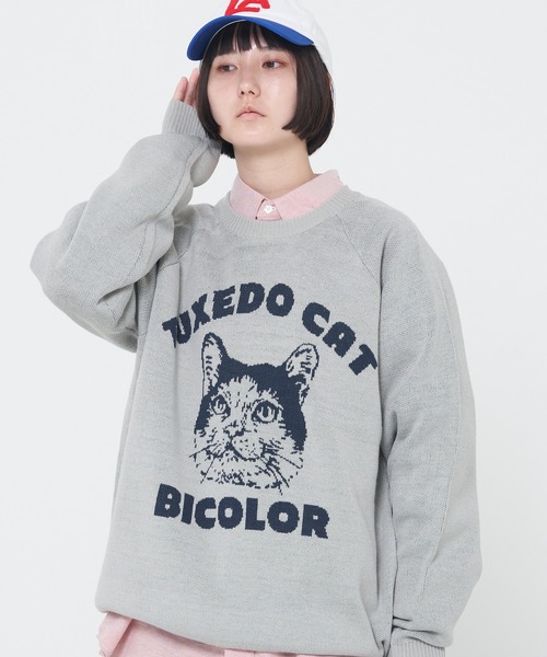 「CORISCO」 長袖ニット MEDIUM グレー レディース_画像4
