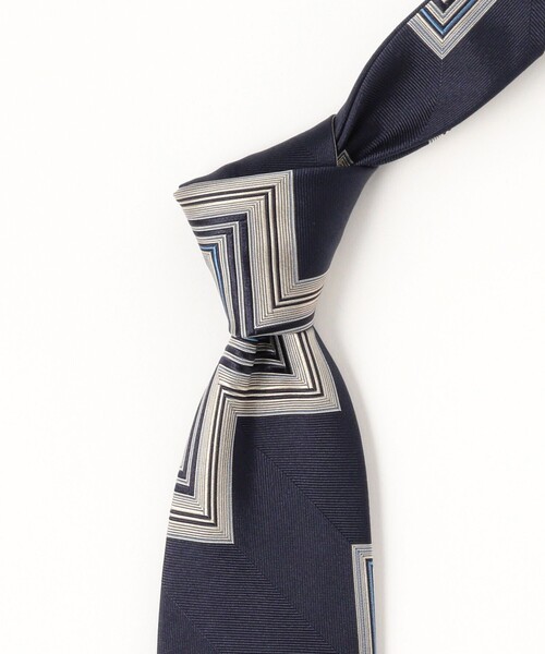 BEAMS F（ビームスF） ネクタイ FRANCO BASSI / シルク ジグザグ