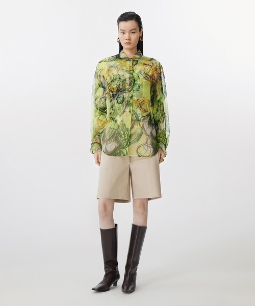 ブラウス シャツ Sheer Botanical Shirt / シアーボタニカルシャツ レディース メンズ JNBY ブラウス シャツ Sheer Botanical Shirt / シアー