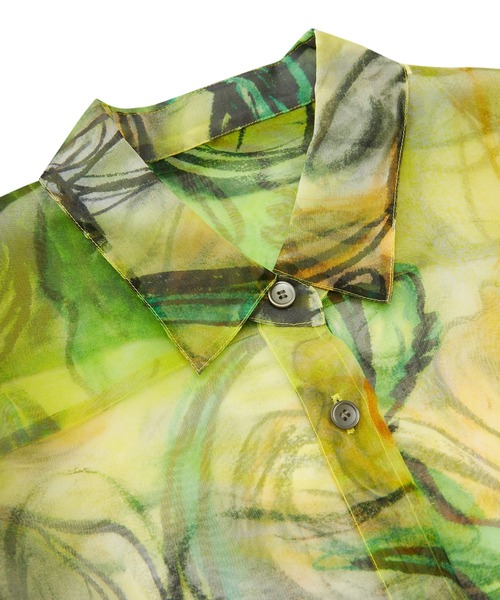 ブラウス シャツ Sheer Botanical Shirt / シアーボタニカルシャツ レディース メンズ JNBY ブラウス シャツ Sheer Botanical Shirt / シアー