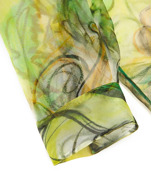 JNBY ブラウス シャツ Sheer Botanical Shirt / シアー