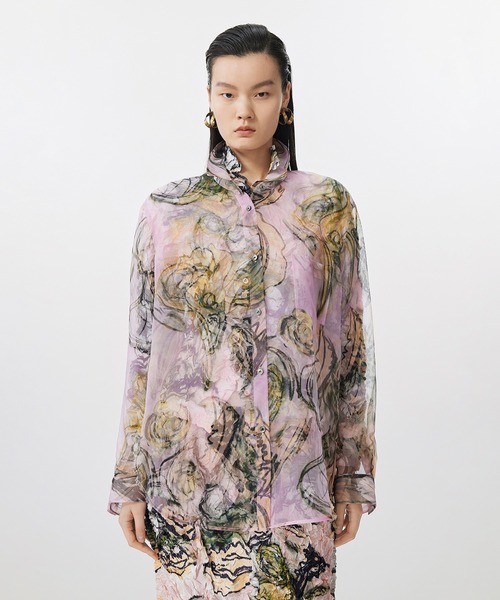 ブラウス シャツ Sheer Botanical Shirt / シアーボタニカルシャツ レディース メンズ セール】Sheer Botanical Shirt / シアーボタニカルシャツ
