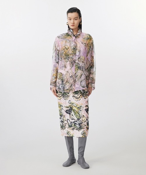 ブラウス シャツ Sheer Botanical Shirt / シアーボタニカルシャツ レディース メンズ JNBY ブラウス シャツ Sheer Botanical Shirt / シアー