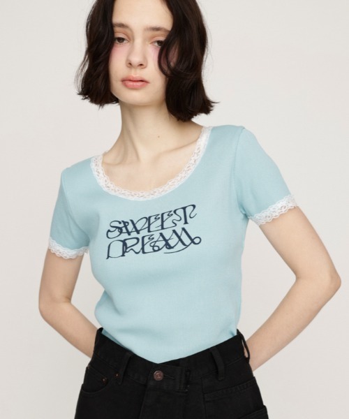 新品未使用タグ付き☆SLY チェックプリント 半袖トップス FREEサイズ SLY | CHECK PRINT PUFF SLEEVE トップス (Tシャツ・カットソー
