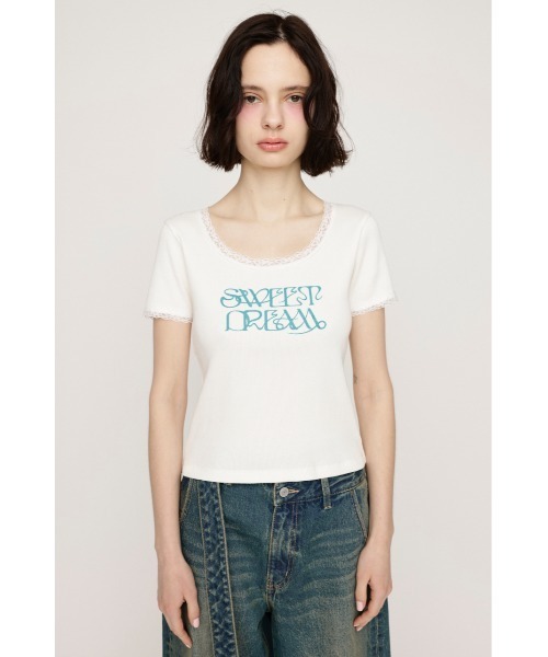 新品未使用タグ付き☆SLY チェックプリント 半袖トップス FREEサイズ SLY | CHECK PRINT PUFF SLEEVE トップス (Tシャツ・カットソー