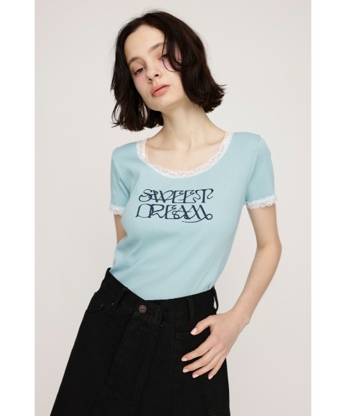 トップス TEE SLY tシャツ FRONT LOGO RIB TOPS フロント ロゴ リブ トップス