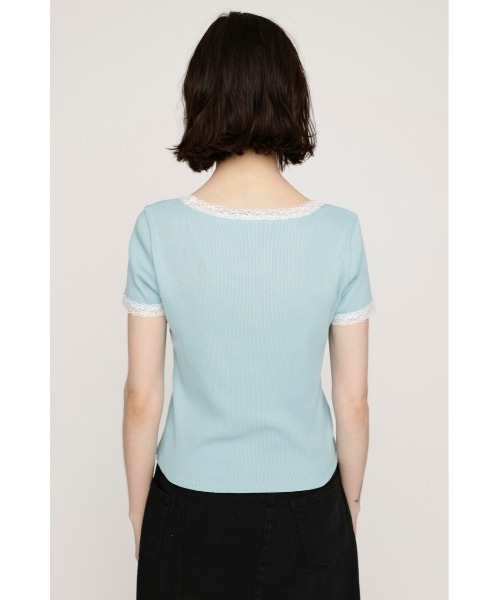 SLY tシャツ FRONT LOGO RIB TOPS フロント ロゴ リブ トップス