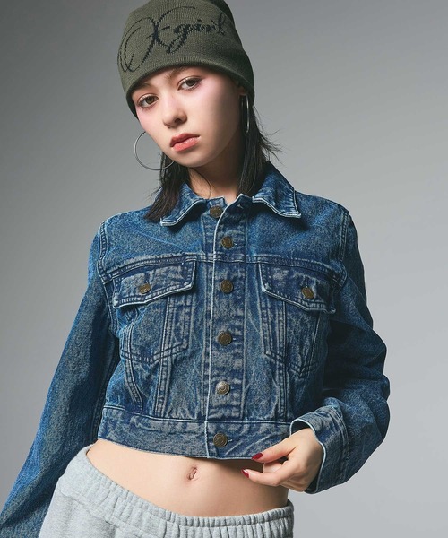X-girl（エックスガール） デニムジャケット gジャン EMBOSSED DENIM