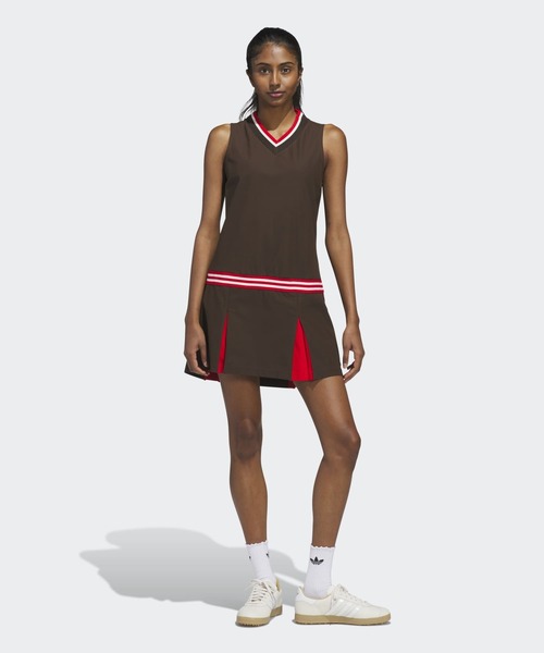 adidas ワンピース オリジナルスゴルフ Vネック ノースリーブ