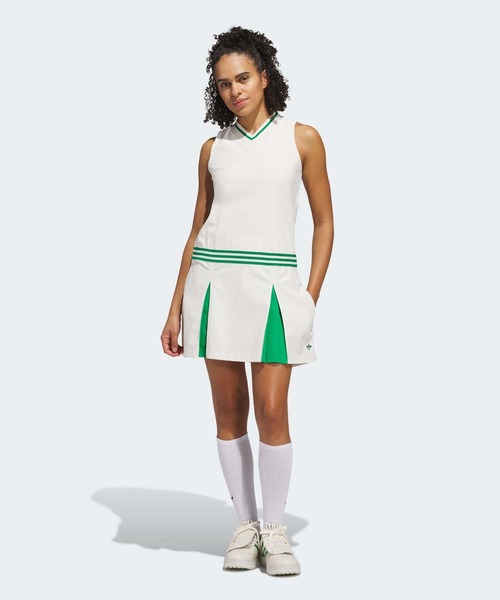 adidas ワンピース オリジナルスゴルフ Vネック ノースリーブ