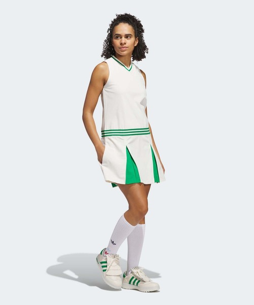 adidas ワンピース オリジナルスゴルフ Vネック ノースリーブ