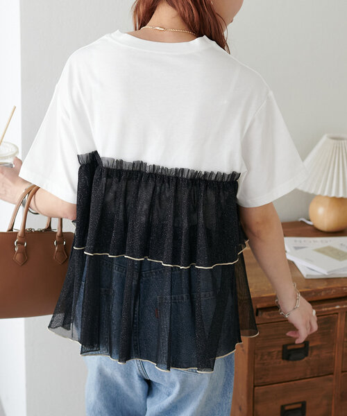 「DISCOAT」 半袖Tシャツ MEDIUM ホワイト レディース