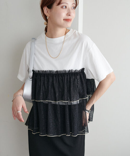 「DISCOAT」 半袖Tシャツ MEDIUM ホワイト レディース