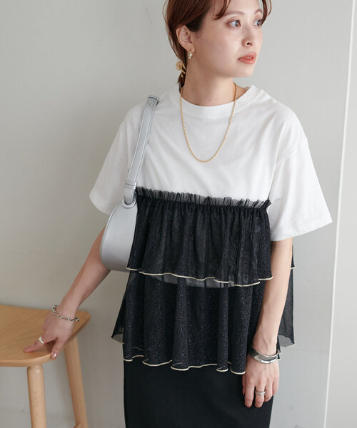 「DISCOAT」 半袖Tシャツ MEDIUM ホワイト レディース