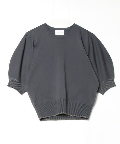「UNITED ARROWS」 半袖ニット FREE ダークグレー レディース