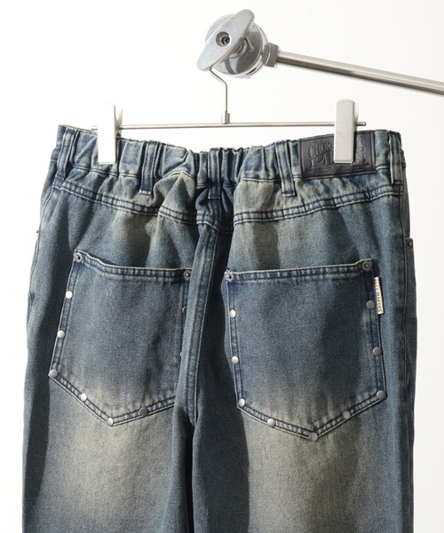 ワイドパンツ ジーンズ STUDS FLARE PANTS メンズ レディース