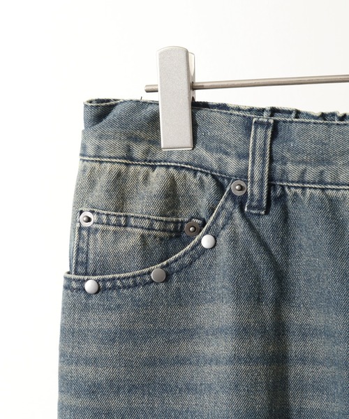 ワイドパンツ ジーンズ STUDS FLARE PANTS メンズ レディース
