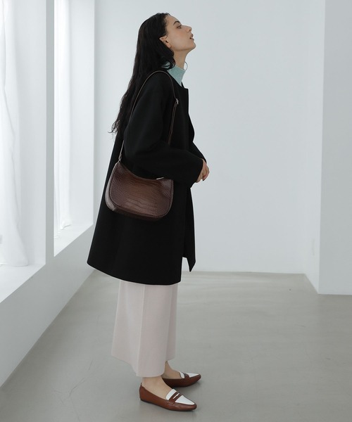 「LAKOLE」 ノーカラーコート MEDIUM アイボリー レディース_画像5