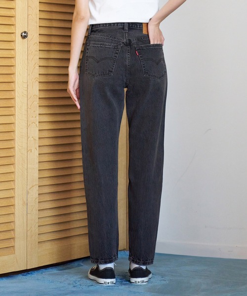 Levi's ブラックデニムパンツ ダメージ加工 Levi's 「Levi's」 ダメージ加工デニムパンツ 24 ブラック
