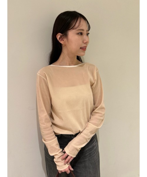 「Mila Owen」 長袖カットソー 1 イエロー レディース