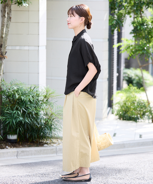 IENA ブラウス シャツ 「追加」リネン混 襟付きブラウス
