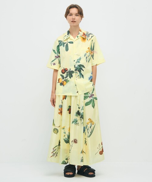 ✨極美品✨CABaN キャバン　コットン ボタニカルシャツ　Mサイズ　緑 CABaN（キャバン） ブラウス シャツ コットン Green Showerプリント