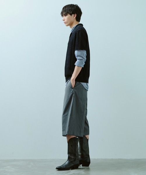 Camphor wood スラックス layered boxers wide slacks shorts