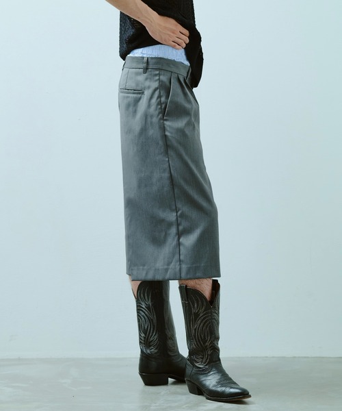 Camphor wood スラックス layered boxers wide slacks shorts
