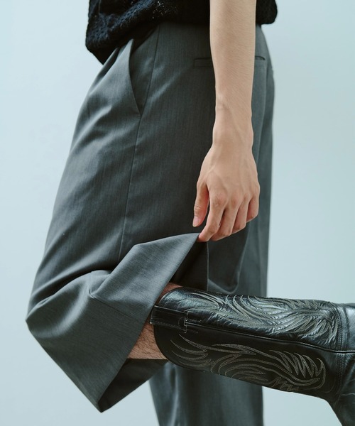 Camphor wood スラックス layered boxers wide slacks shorts