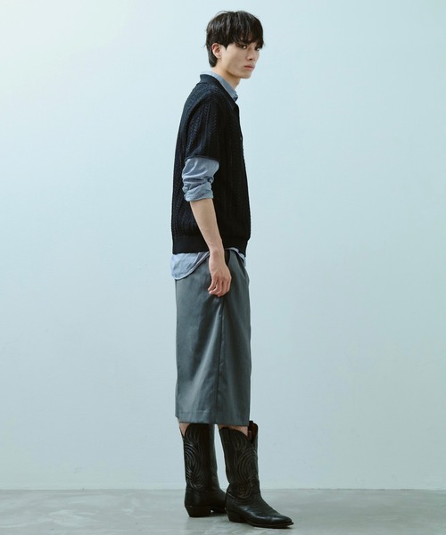 Camphor wood スラックス layered boxers wide slacks shorts