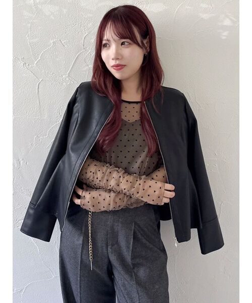 dazzlin フェイクレザートラックブルゾン　新品 2025 今季 dazzlin フェイクレザートラックブルゾン 2025 今季｜Yahoo