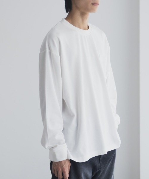 ホワイト 長袖シャツ ポケット付き NAVY tシャツ タフラクポケット付き長袖Tシャツ「UVカット ドライ 接触