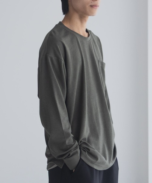 NAVY tシャツ タフラクポケット付き長袖Tシャツ「UVカット ドライ 接触