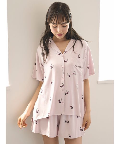 【新品未使用】GELATO PIQUE ジェラピケ チェリー柄 ルームウェア セール】チェリー柄ショートパンツ（ルームウェア/パジャマ