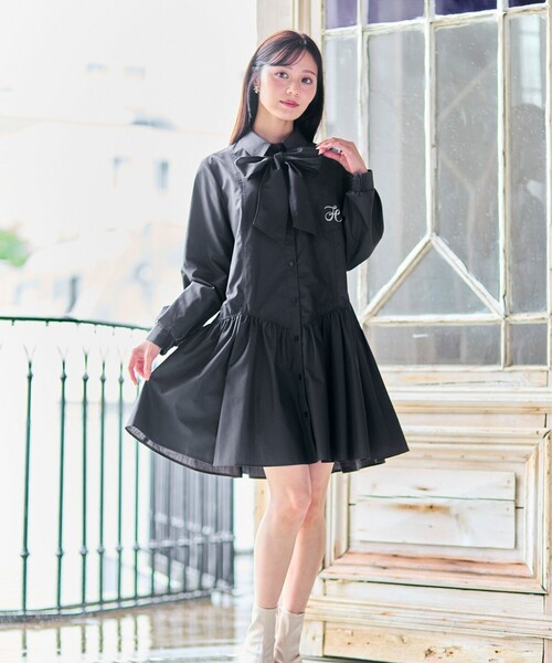 Feroux（フェルゥ） ワンピース 「2WAY」リボンタイシャツ ワンピース