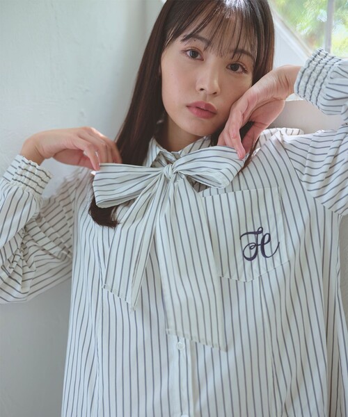 Feroux（フェルゥ） ワンピース 「2WAY」リボンタイシャツ ワンピース
