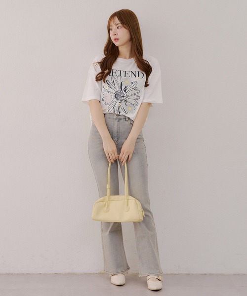 continuer de NICE CLAUP tシャツ ビックデイジープリントT