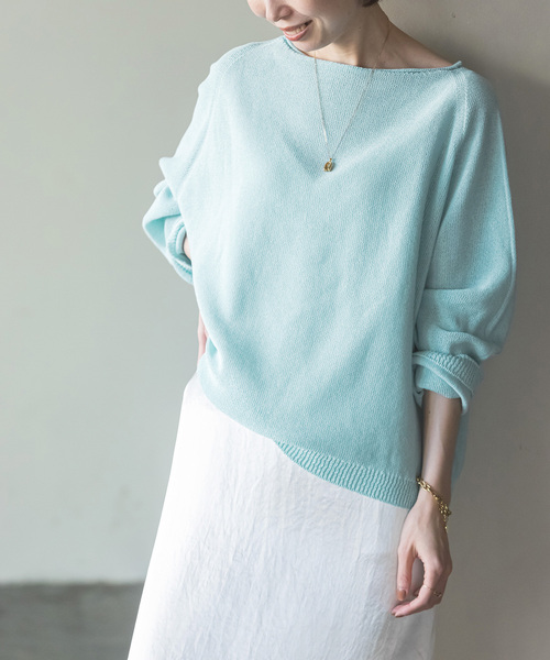 「NOBLE」 長袖ニット - ベージュ レディース_画像3