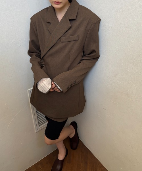 FUULLY STUDIO パンツ ストレッチリブバイカーパンツ レディース