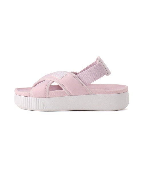 「PUMA」 フラットサンダル 24cm ピンク レディース_画像2