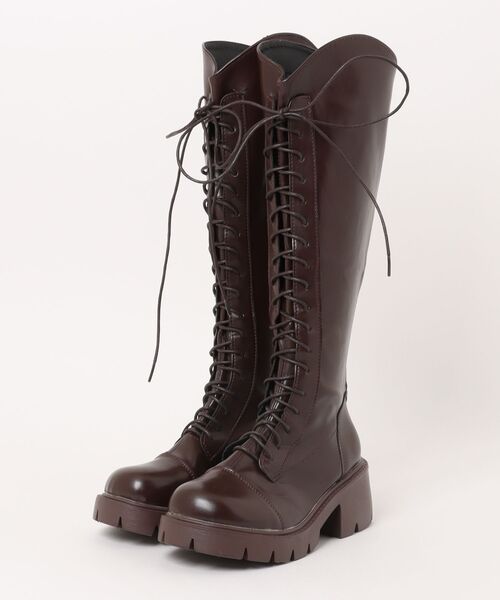 LADY LIKE（レディライク） ブーツ レースアップ厚底ロングブーツ