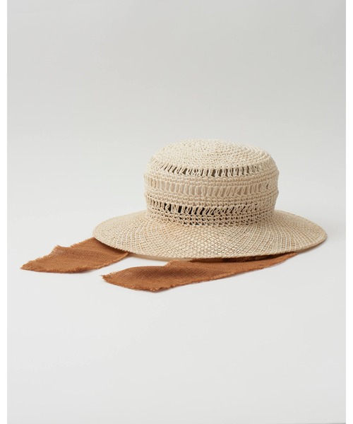 「La Maison de Lyllis」 ストローハット 57cm ブラック レディース_画像2