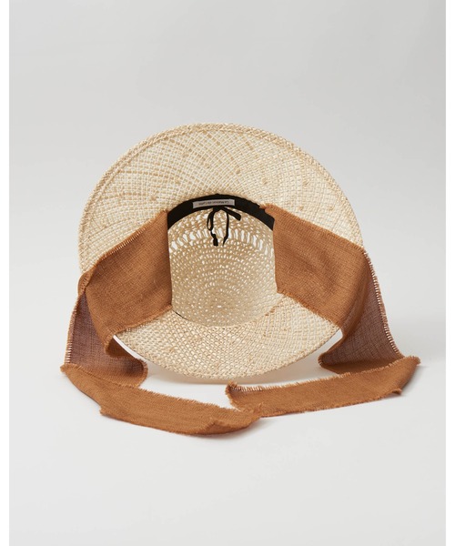 「La Maison de Lyllis」 ストローハット 57cm ブラック レディース_画像7