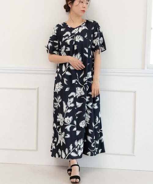 「PREFERIR」 半袖ワンピース LARGE ブラック レディース_画像5