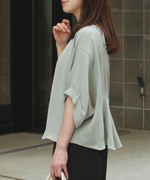 「INCEDE」 ドルマンスリーブブラウス M ブラック レディース_画像7