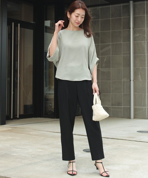 「INCEDE」 ドルマンスリーブブラウス M ブラック レディース_画像9