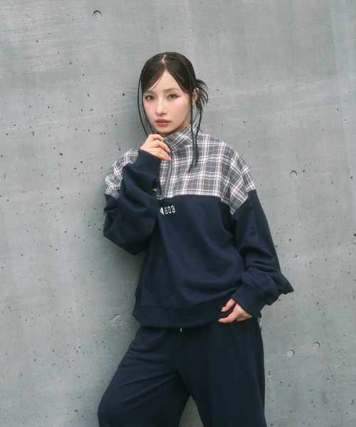ANDGEEBEE（アンジービー） トレーナー スウェット UNISEX チェック 