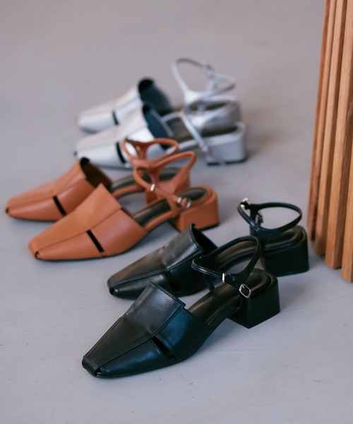 「Juze」 フラットサンダル M ブラック レディース_画像3