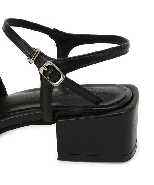 「Juze」 フラットサンダル M ブラック レディース_画像9